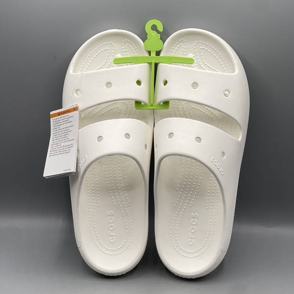 Crocs Men's 13 White Slides Lightweight Classic Sandals V2 Sports Open Toe - Picture 2 of 7